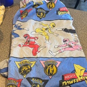 Vintage 1994 mighty morphin power rangers twin bedsheet